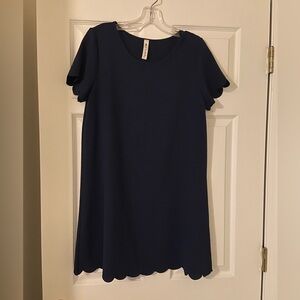 ** 3 for 1 **   Navy blue Vanilli Bay dress, necklace & earrings!